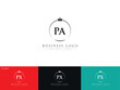 PA, pa Stylish Circle Crown Logo, Monogram Pa Logo Letter Vector