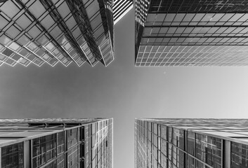 Aufkleber - Exterior of modern office building. Architecture abstract background