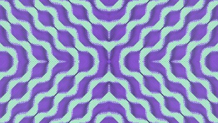 Leinwandbilder - Moving smooth repeating neon color pattern. 3d rendering loop animation HD