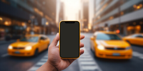 A taxi service that has a mobile app