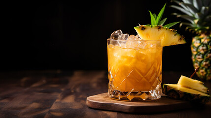 Caramelized Pineapple Mai Tai Ingredients: aged rum caramelized pineapple juice orgeat syrup lime juice.