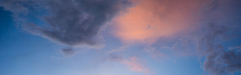 Wall Mural - web banner twilight sky with cloud in summer season