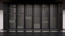Data Center Server Rack.3d illustratin.