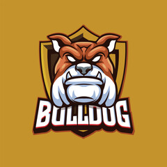 Wall Mural - Vector dog head mascot logo for sport and esport logo template