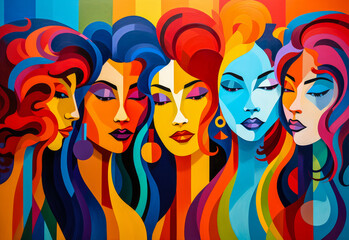 Wall Mural - Concept image on the vibrancy and diversity of the lgbt community