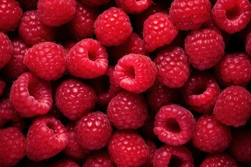 Wall Mural - Pile of Raspberries