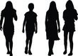 Group of children, black silhouettes.	Teenagers.