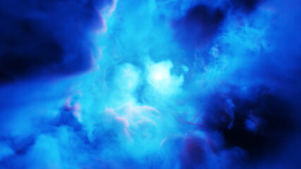 Wall Mural - Inside space nebula, abstract galaxy universe background