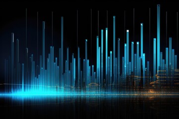 Fototapete - Graph and chart for business presentation