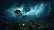 thunderstorm in the amazonian forest Generative AI