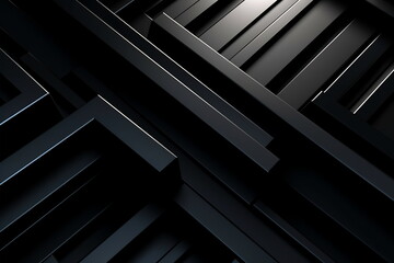 Black abstract tech geometric modern background
