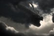 A Leviathan flying through dark clouds sinister giant creature menacing lighting 3d render unreal engine 8k detailed 
