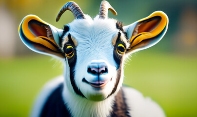 Poster - close up of a goat