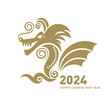 Chinese Happy New Year 2024. Logo design. Year of the Dragon. Symbol of New Year.	
