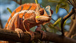Madagascar chameleon on a tree