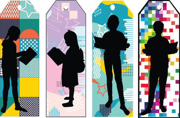 Wall Mural - Vector conceptual bookmarks. Labels and tags.