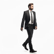 © Lucas - Portrait of a businessma walking, isolated on white, transparent background