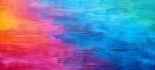Abstract Acrylic Crayon Paint Painted Waves Painting Texture Colorful Background Banner - Blue Pink Color Brush Stroke Structure