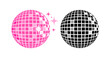 Disco Ball Silhouette, Pink Mirror Ball Glitterball