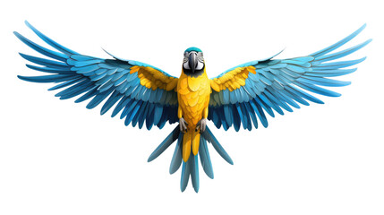 Colourful  macaw isolated on transparent background