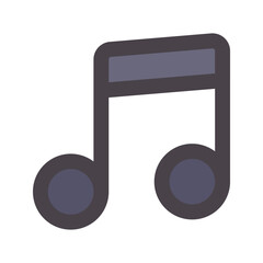 Sticker - music flat line icon