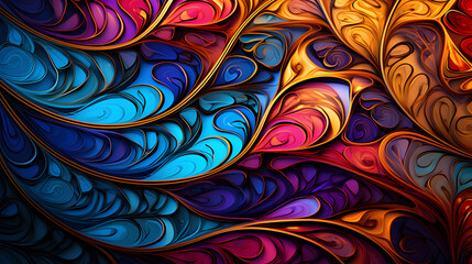 Immerse yourself in the digital realm with this abstract patterns photograph. The fusion of vibrant colors and intricate details creates a visually stunning image, perfect for technology-related desig