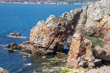 Canvas Print - Côte rocheuse à la Pointe de Dinan sur la presqu'île de Crozon. Finistère. Bretagne