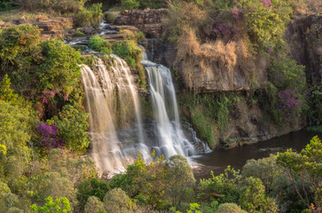 Poster - Scenic view of the Smoke's waterfall in Carrancas, Brazil