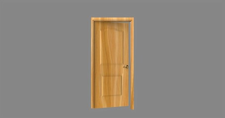 Sticker - isolated door illustration 3d rendering