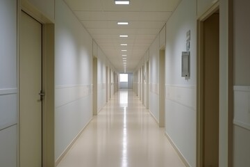  White hallway, generative AI