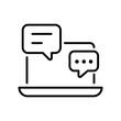 © Suncheli - Answer chat conversation, online question icon. Message bubble chatting talking. Chat notification on phone flat screen, person chatting mobile Vector illustration. design