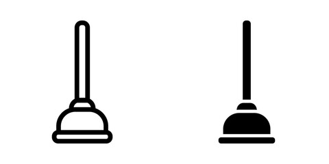 Plunger Icon,  for mobile concept and web design. vector illustration