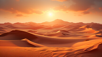 Canvas Print - beautiful dune in golden light