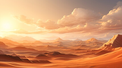 Canvas Print - beautiful dune in golden light