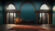 Frame mock up inDining RoomMoroccan in Blue Color, Mockups Design 3D, HD