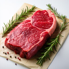 Wall Mural - A perfect raw steak, on a clear background