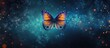 Nocturnal butterfly close up isolated pastel background Copy space