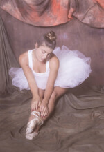 Lumen As A Ballerina In Degas Style Using A Nylon Stocking Over The Lens To Create Impressionism Softening.
