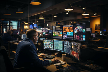 The Pulse of Democracy: A Newsroom in Action During a Major Breaking News Event