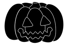Jack O Lantern Stencil, Silhouette, Halloween Symbol