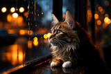 Fototapeta Uliczki - cat on the window