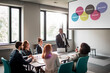 © Marko Geber - Diverse group of business people watching a presentation while having a meeting in the conference room