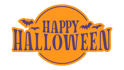 Wall Mural - Happy Halloween logo. Modern spooky lettering design for halloween party.