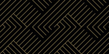 Luxury Gold Background Pattern Seamless Geometric Line Stripe Chevron Square Zigzag Abstract Design Vector. Christmas Background.