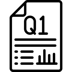 Wall Mural - Quarterly Reports Icon