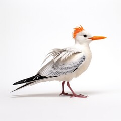 Wall Mural - Royal tern bird isolated on white background.