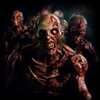 Zombies in the night, darkness, scary, horror, monsters, fear, demons, halloween