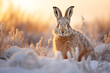 hare in the snow