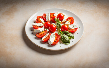 Wall Mural - Caprese salad on old background