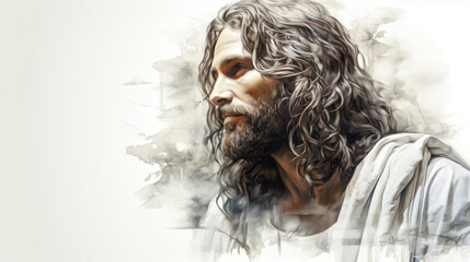 Wall Mural - Background of Jesus Christ The Savior of Humanity The Lamb of God who takes away the sin of the World Generative AI Illustration